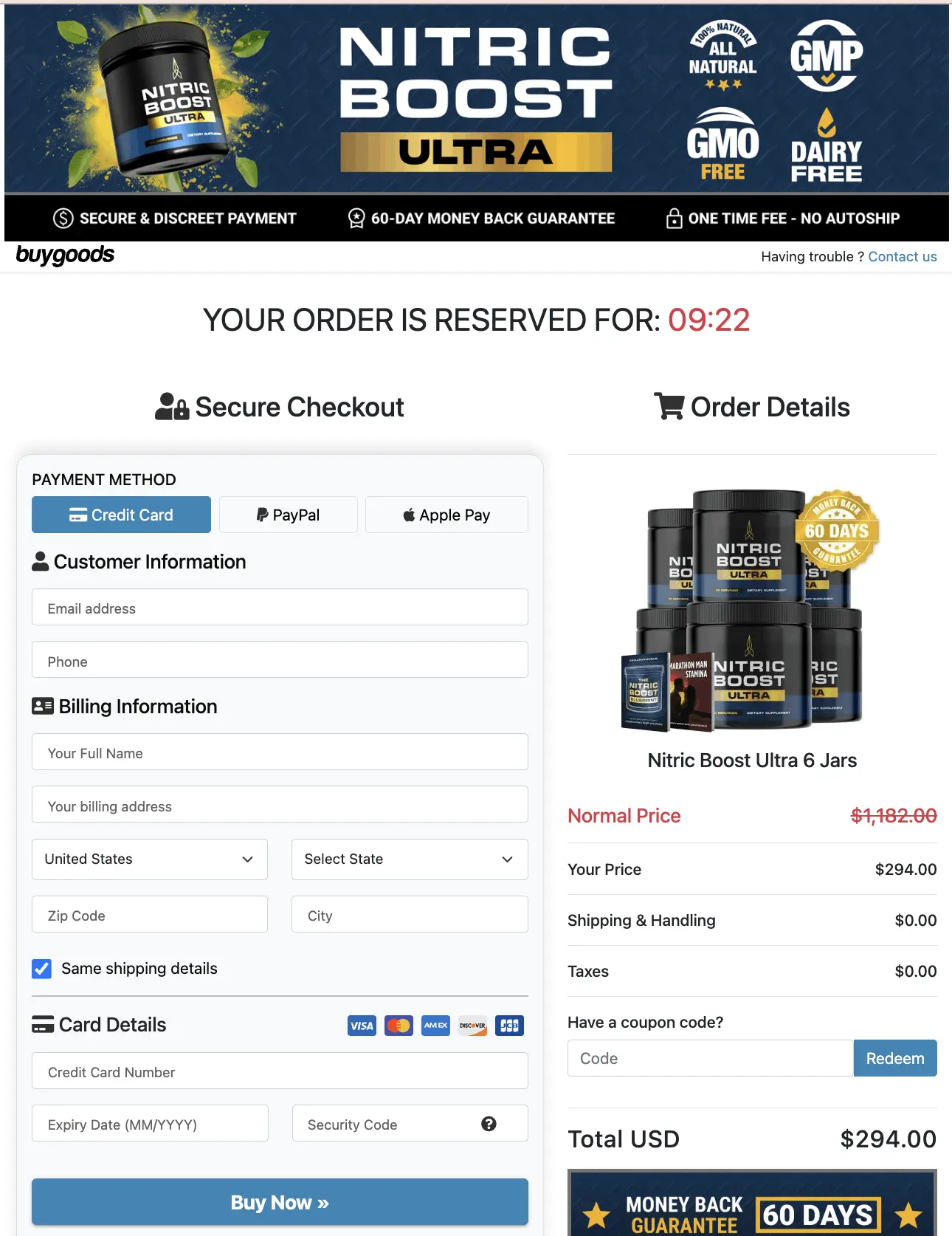 Nitric Boost Ultra Order Now